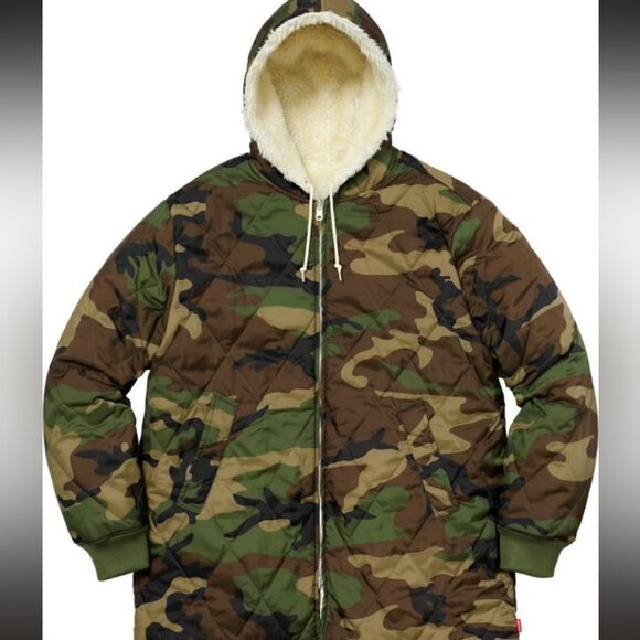 Supreme Reversible “leave me alone” Sherpa Fur Coat - Picture 3 of 14